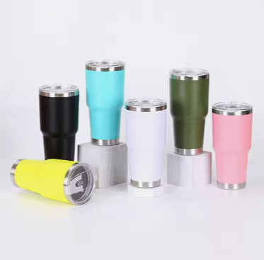 30oz Stainless Steel Tumblers, Large Capacity, Double-Wall Insulated